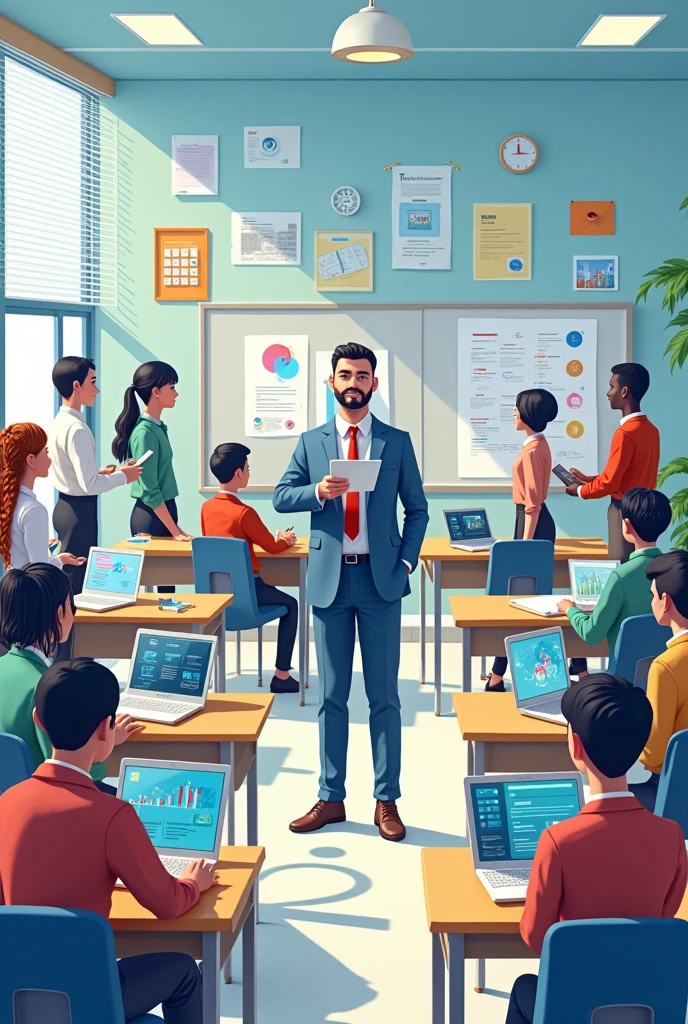 Could you create an image depicting educational agents involved in developing the PAT, including the guidelines, pedagogical coordination, the head, the guidance department, and supervision?