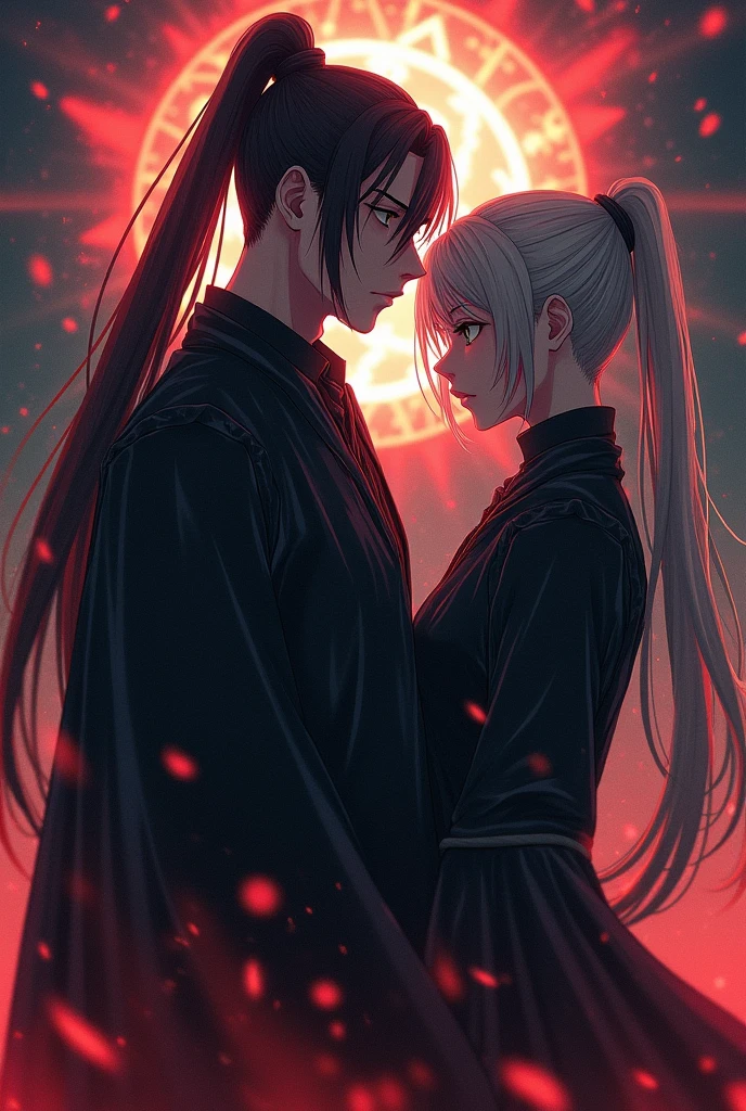 jujutsu kaisen aestetic, Maki Zen'in & Yuuji Itadori, couple, 1girl & 1boy
