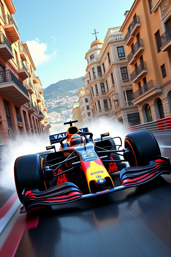 Formula 1 fast car Monaco track