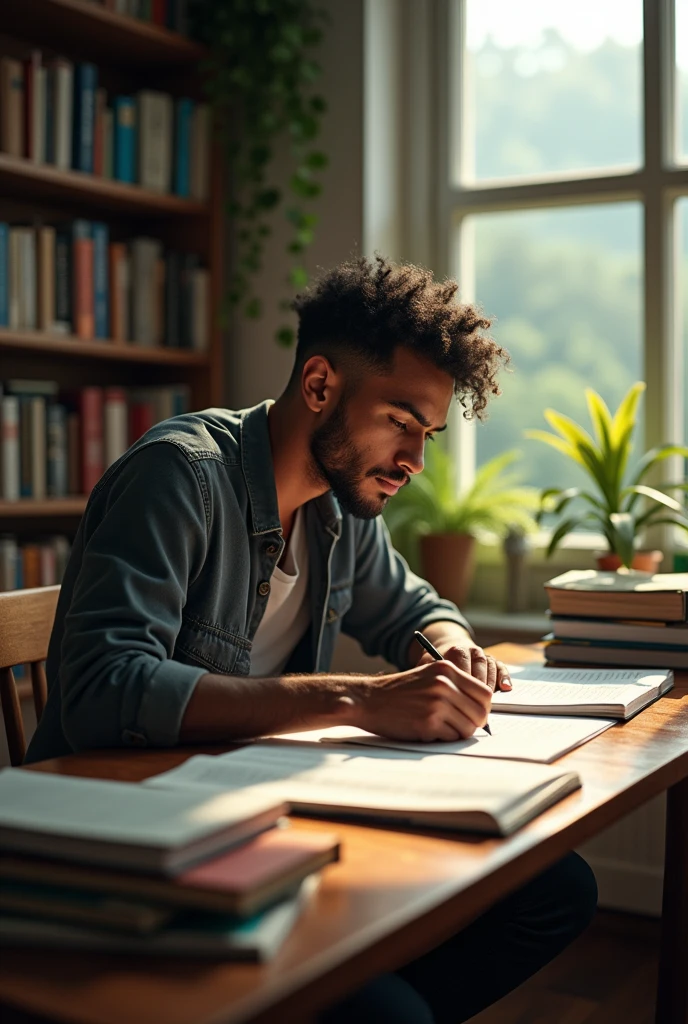 Neymar studying
