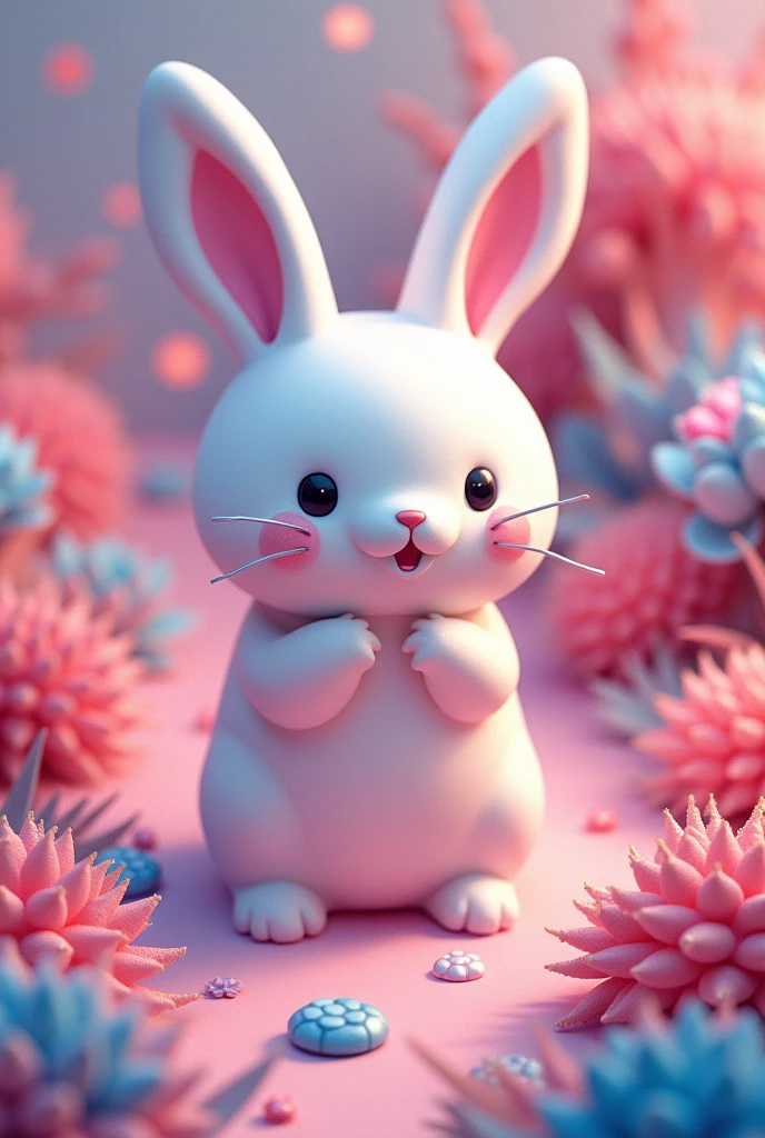 (work of art:1.2,highest quallity,high resolution),(super verbose),8k,wall-paper,(best illustrations,anime styling),(Cute Rabbit Character:2.0),正面,They are standing,(Isometric 3D Diorama:2.0),Fosca ink,soft lighting,Um design simples como o Rilakkuma,(psychedelic:2.0),progressive,pop,Cor neon