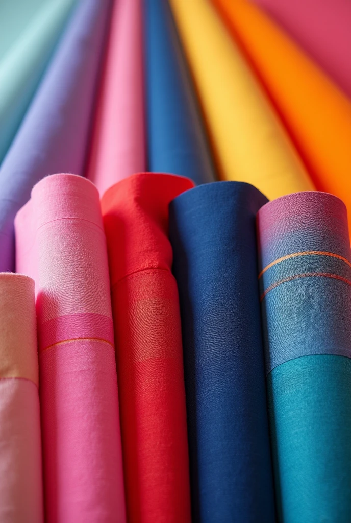 fabric rolls for an advertisement