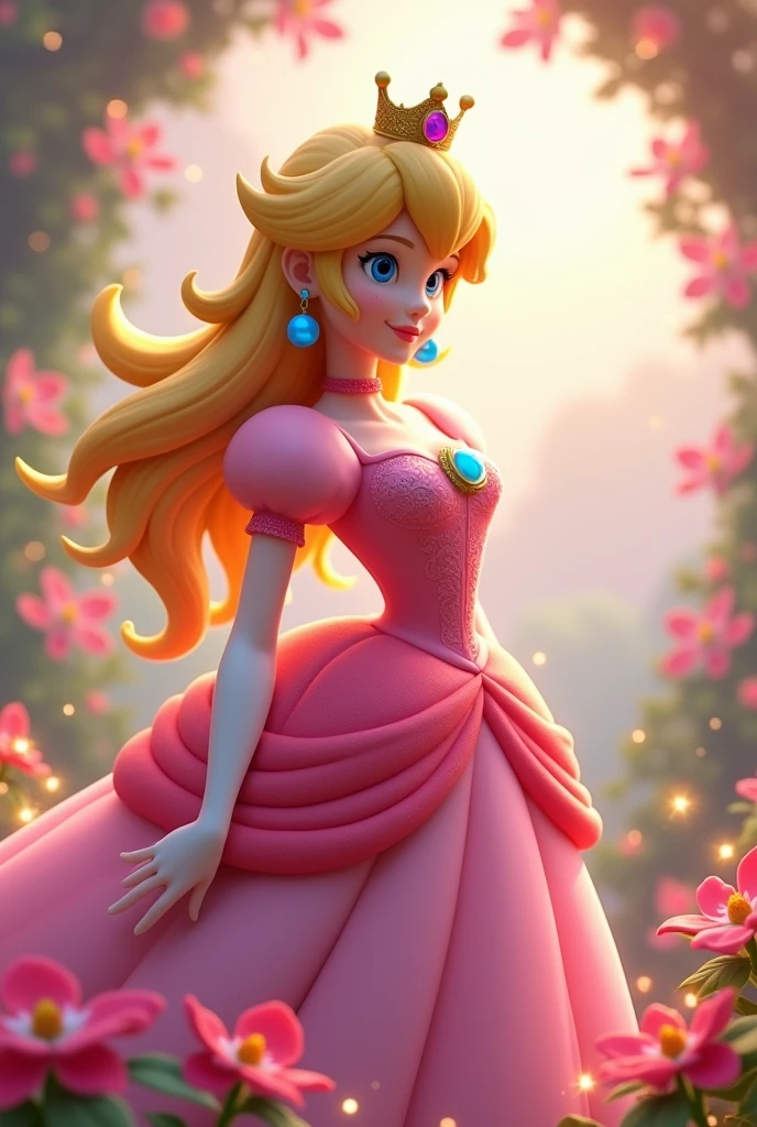 Princess peach animated with a parfum