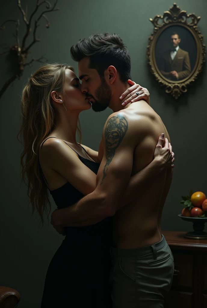 make me an image alluding to the commandment "you shall not covet your neighbor's wife" taking these words into account, I want, passion, envy, treason