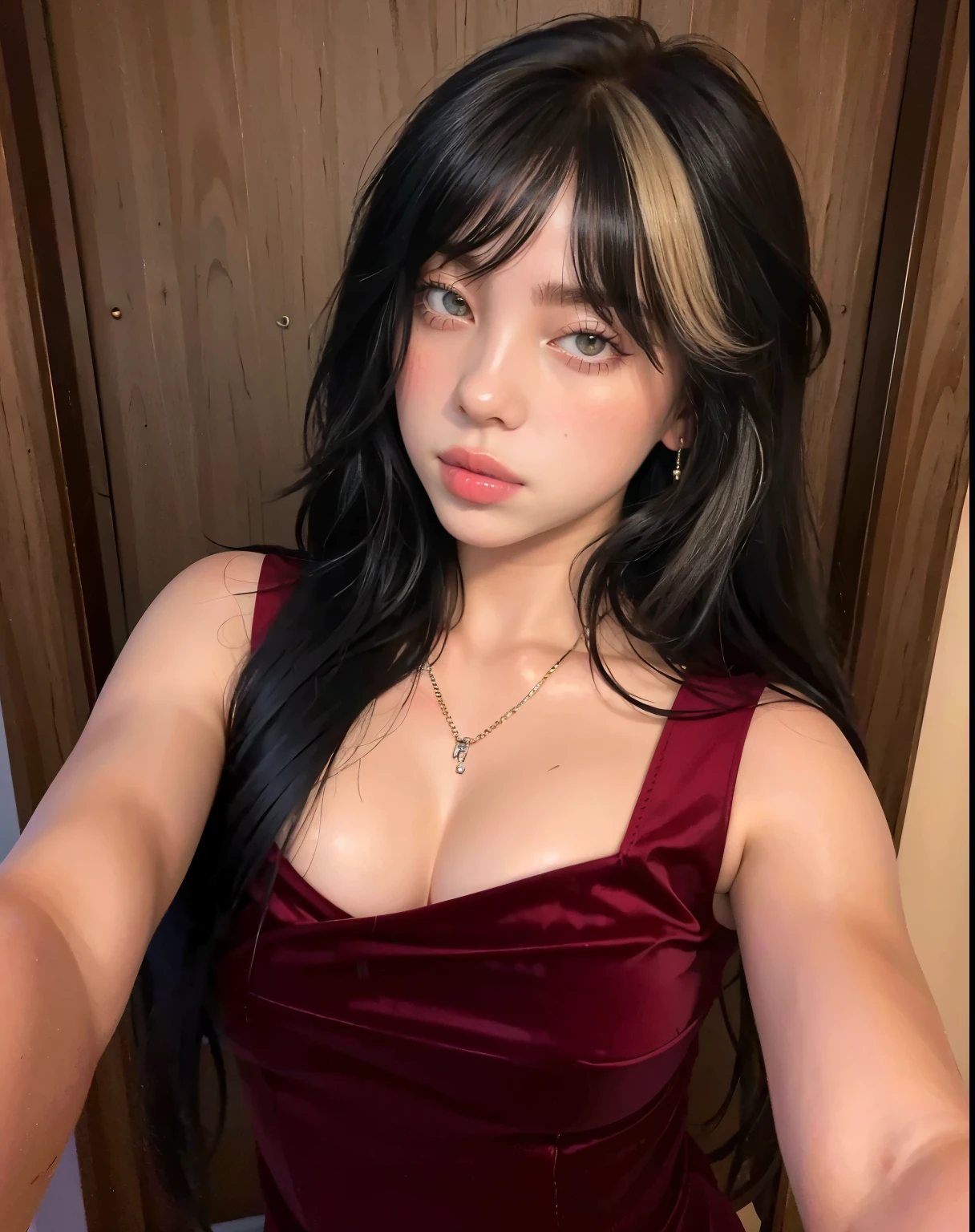 Jenni Blackpink HD com o cabelo bastante cacheado with cute lips and huge, an Asian adult woman , beautiful hair, Arms pretty , seios grandes , fleshy lips, olhos bonitos, olhos bem bonitos