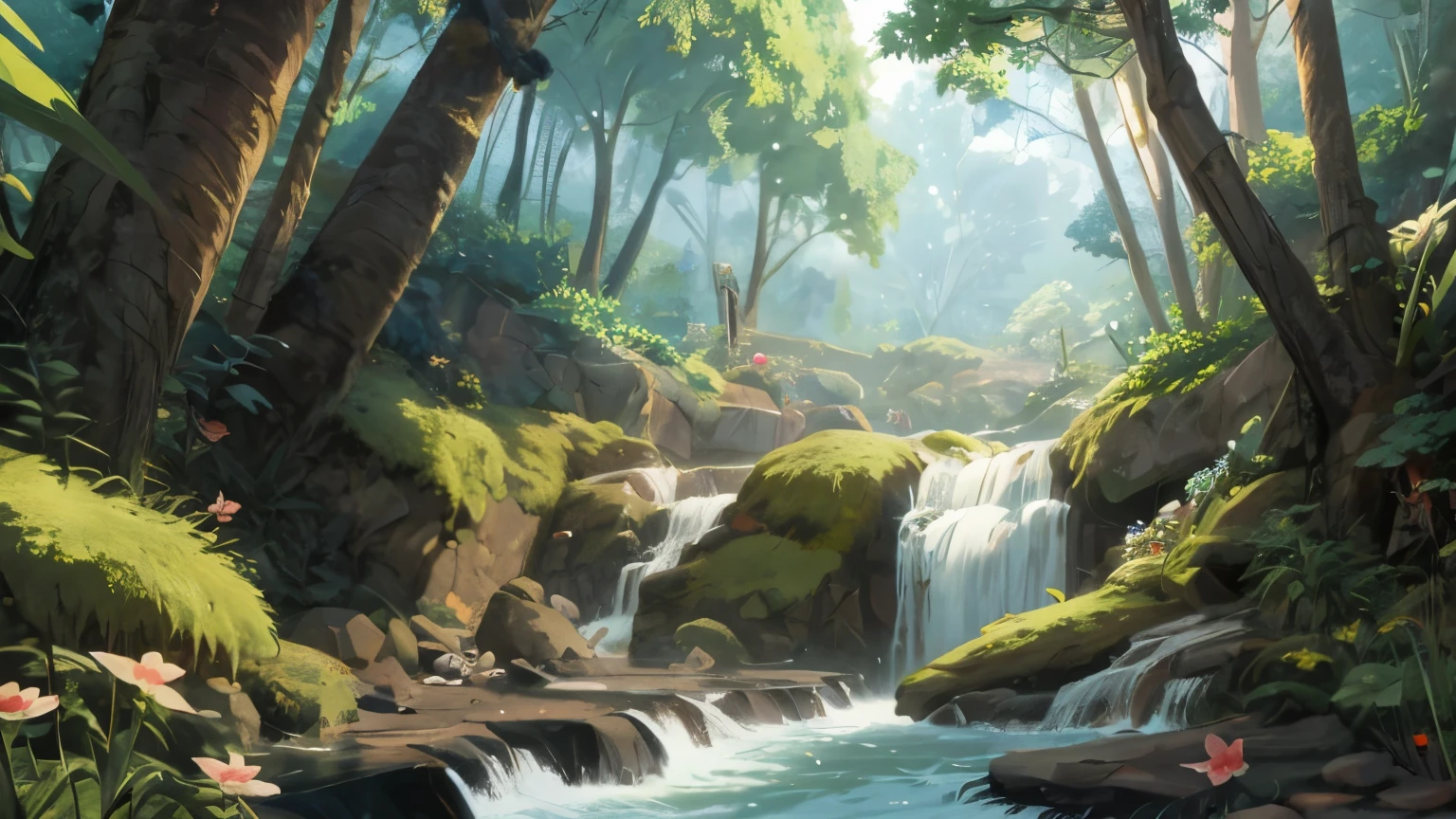 Nature, cartoon style, animated cartoon, detailed, 2D style, Special details, 8k