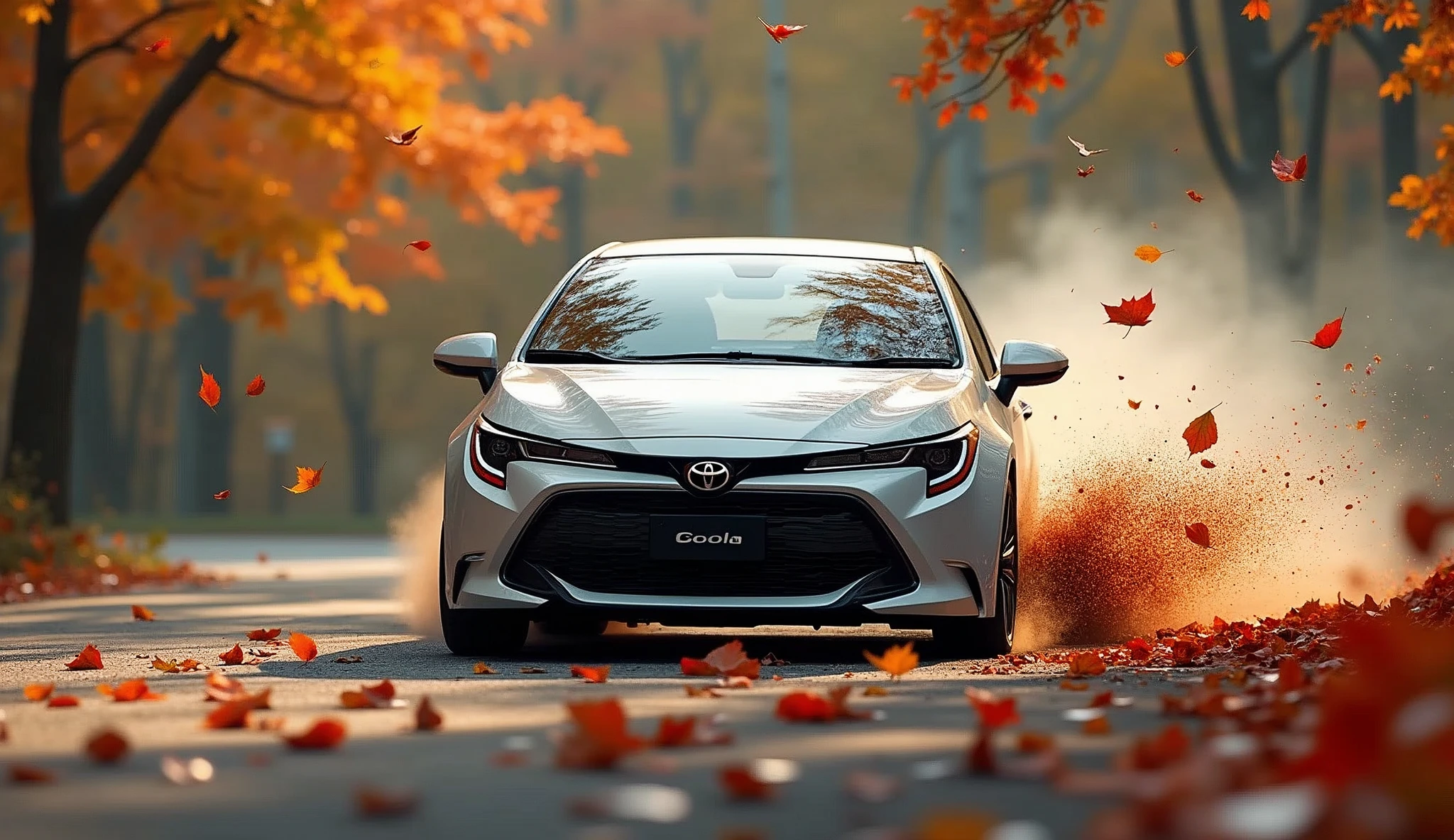 Toyota、Corolla Sport,Japanese version,Sink shooting,autumn leaves,drive