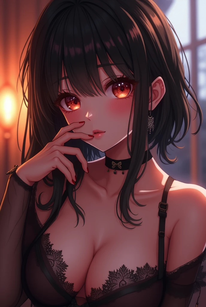 a cute 2D anime femboy with beautiful detailed eyes, detailed face, long eyelashes, wearing a sexy lingerie outfit and high stockings, highly detailed, intricate, smooth, photorealistic, 8k, cinematic lighting, dramatic lighting, vivid colors, warm color palette, elegant, beautiful, masterpiece