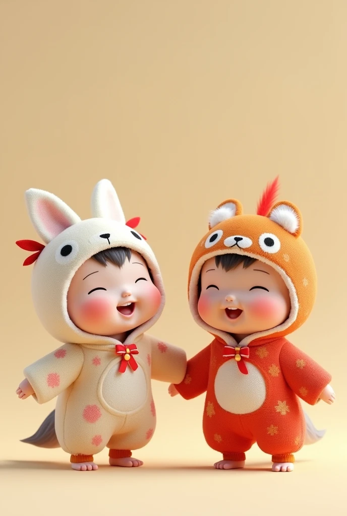 Highest quality　Japanese　Cute Baby　Animal costumes　smile　