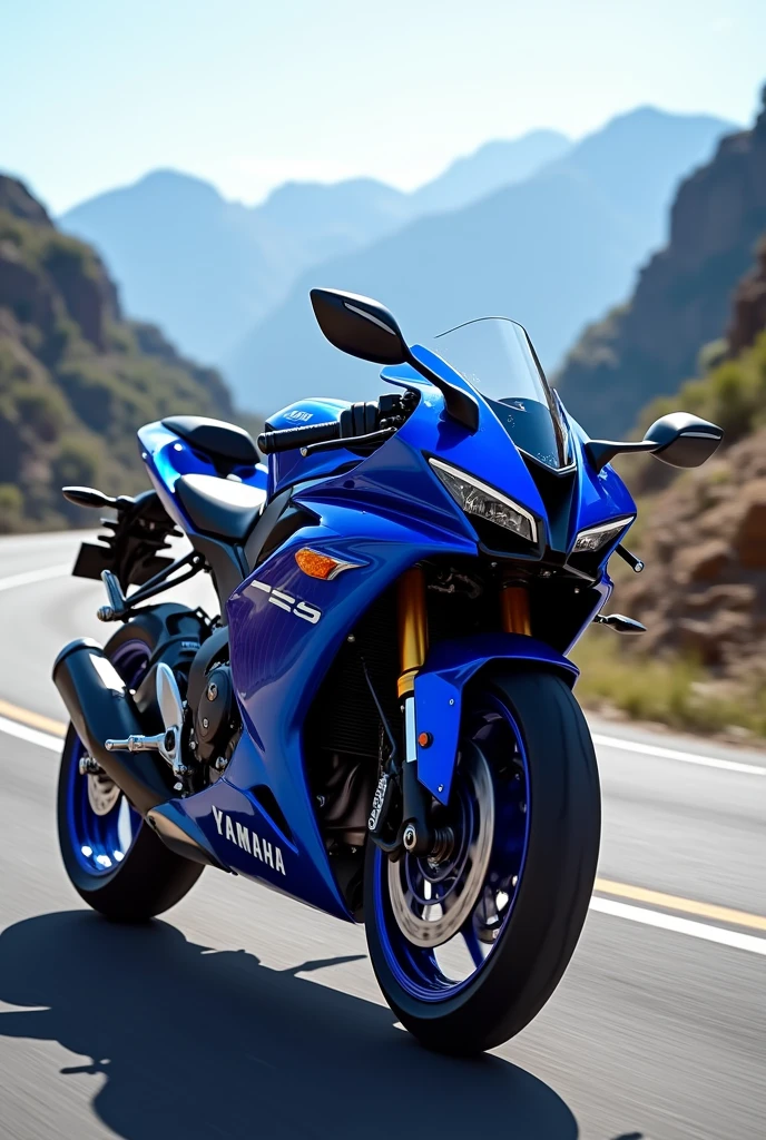 Gixxer 250 SF with the blue color of the Yamaha R15