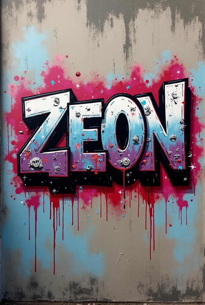 make a graffiti saying "ZEON"