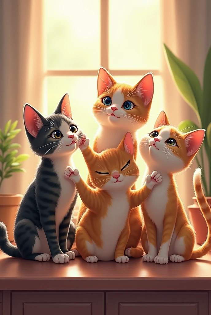 Four cats