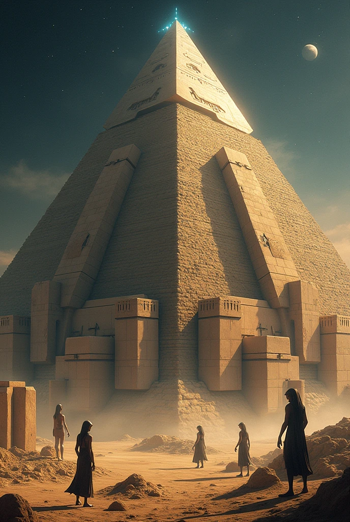 Aliens building the pyramid of Egypt with technology