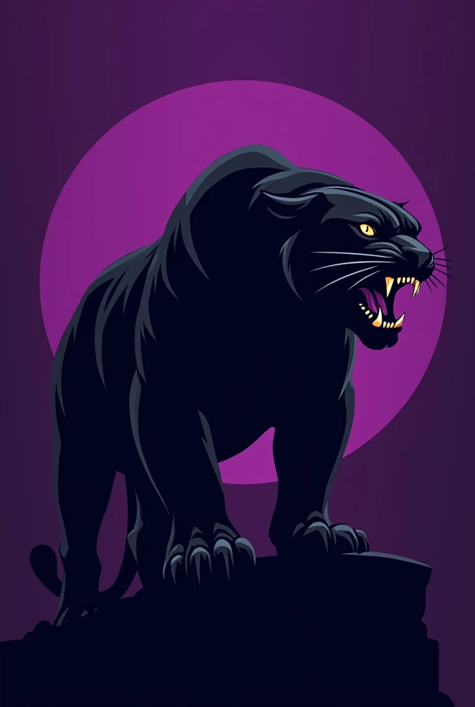 purple black panther logo