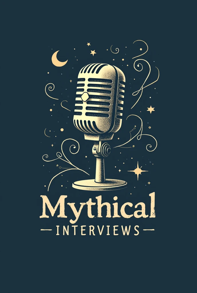 A logo of a microphone for interviews that says below
Mythical Interviews