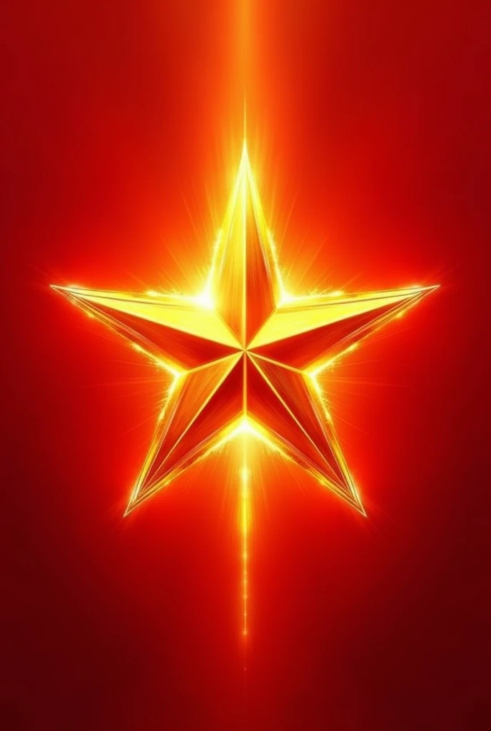 consists of a red background with a golden Star 