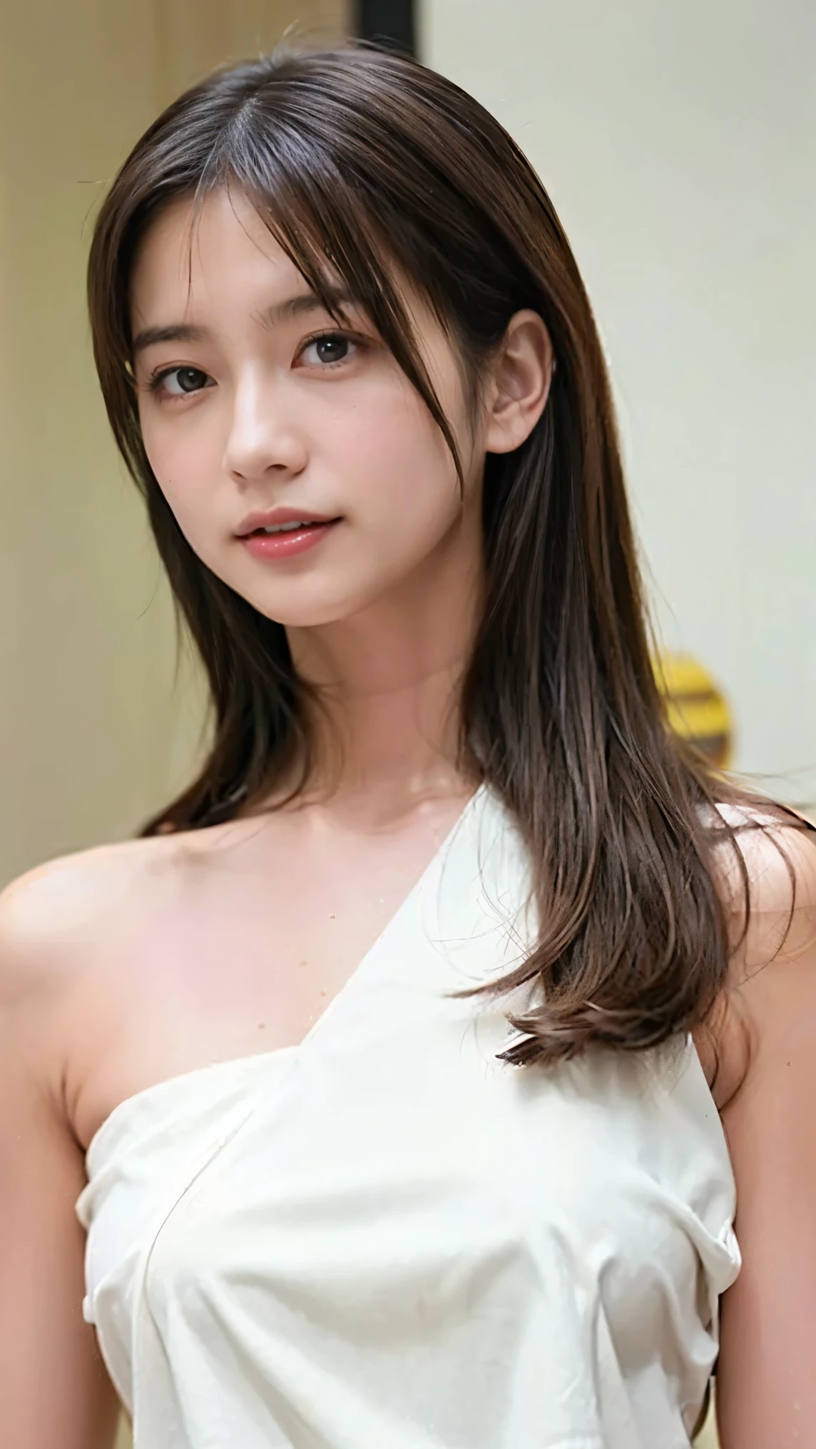 Everything modern:1.66, Cute Japanese Women Photos, smile, 20-year-old, Oil and hair balm for one-length straight hair:1.55, (photo Realistic:1.4), (hyper Realistic:1.4), (Realistic:1.3), (Smoother lighting:1.05), (Improving the quality of cinema lighting:0.9), 32K, 1 person,20-year-oldの, Realistic lighting, Backlight, The light shines on your face, Ray Tracing, (Bright light:1.2), (Improvement of quality:1.4), (Highest quality Realistic textured skin:1.4), fine grain, Detailed face,(smile:0), (Emphasis on face close-up:1.3), (Enhances the beauty of skin texture:1.1),((Extremely precise and accurate anatomy:1.0)), (Enhances the beauty of skin texture:1.1), Clean and glowing skin, mesh, thin:1.2, (Realistic:1.3), Realisticなライティング, (Smoother lighting:1.05), 32K, One Japanese woman, fine grain, Detailed face, (Film Grain:1.1),(Accentuates body lines:1.1), High resolution, Natural look, Kind eyes, Improves hair quality, Delicate light and shadow, Transparent muscles, Graceful pose, Beautiful Eyes, Sharp details, Soft light reflection, Beautiful contours, Delicate skin tone, Fine hair texture,Cute Japanese Women Photos,