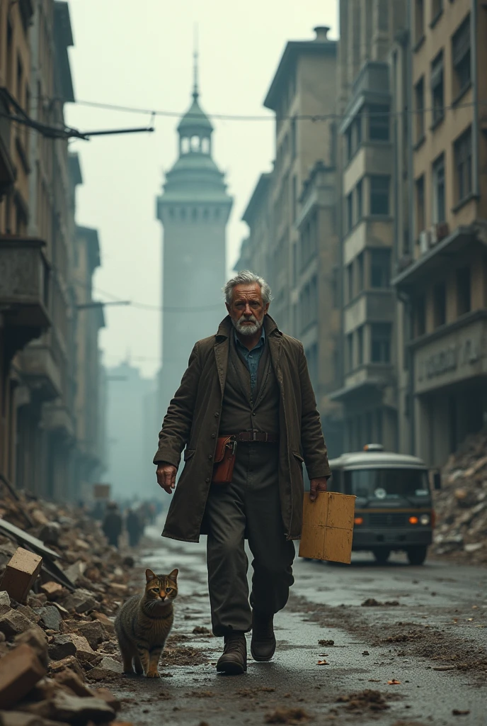 Berlin after World War II The man delivers a letter to