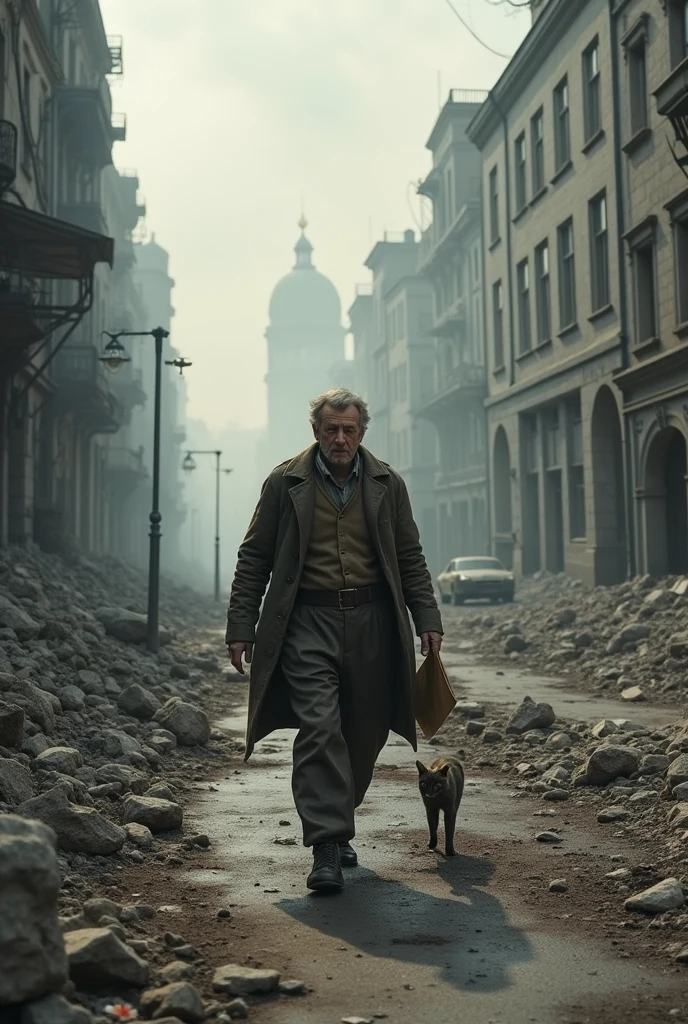Berlin after World War II The man delivers a letter to 