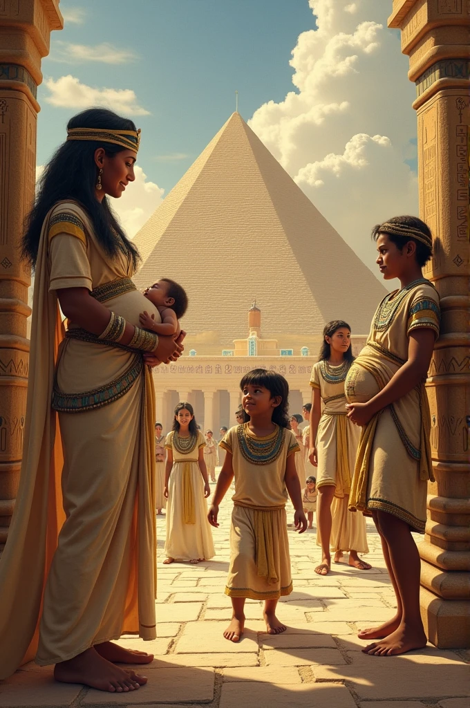 Life cycle of the Egyptians from gestation to death