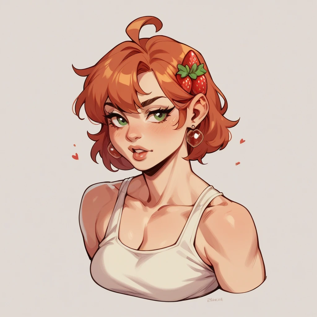 strawberry cake icon,thick outlines comic