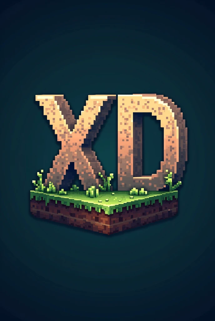 Create a logo with the letters XD based on the Minecraft game