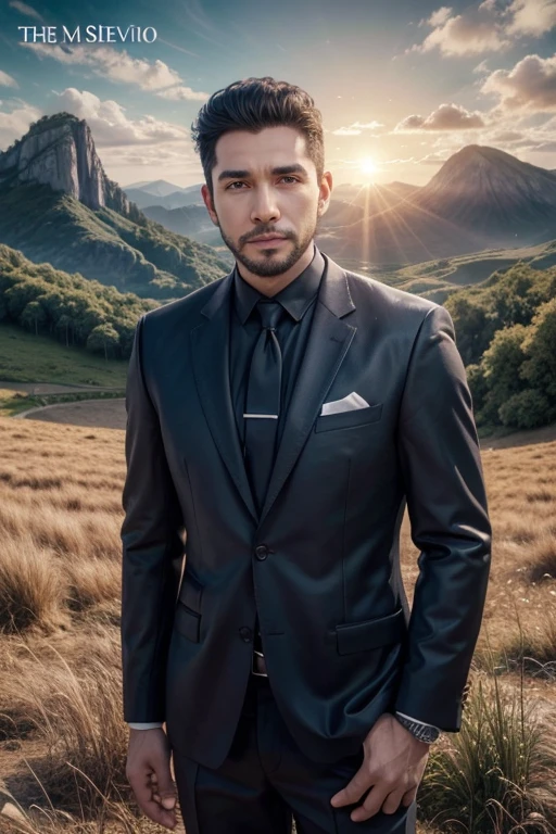 create a CD cover for the gospel singer "Norberto Silva" with the title "The God Who Loves You", landscape in the background.