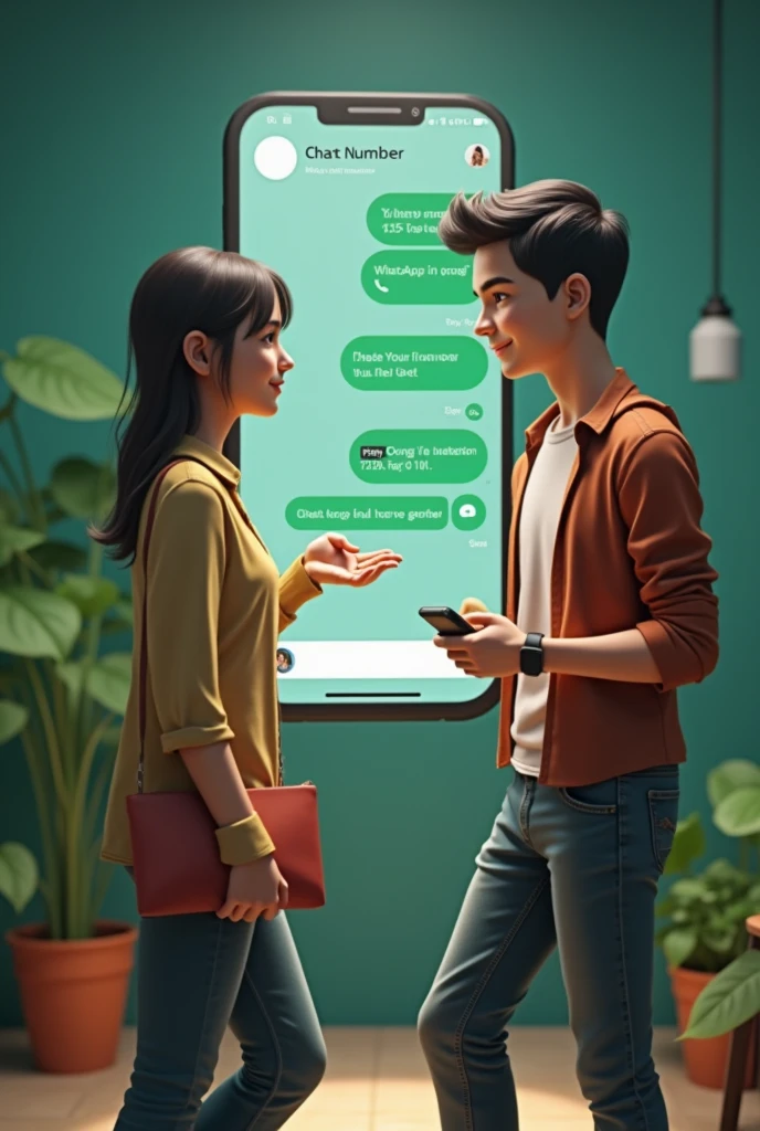 Create WhatsApp chat screenshot with phone number