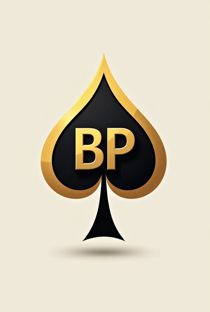 Create a modern and minimalist logo in gold for a poker event that incorporates the letters 'BP' alongside the spade suit symbol (). The logo should be simple, clean, and professional, while conveying a sense of sophistication and elegance. It should also be appealing and memorable. Provide the design in a vector format (e.g., SVG, EPS) that can be easily resized and used across various media. Ensure that the design is unique and does not infringe on any existing trademarks or copyrights.