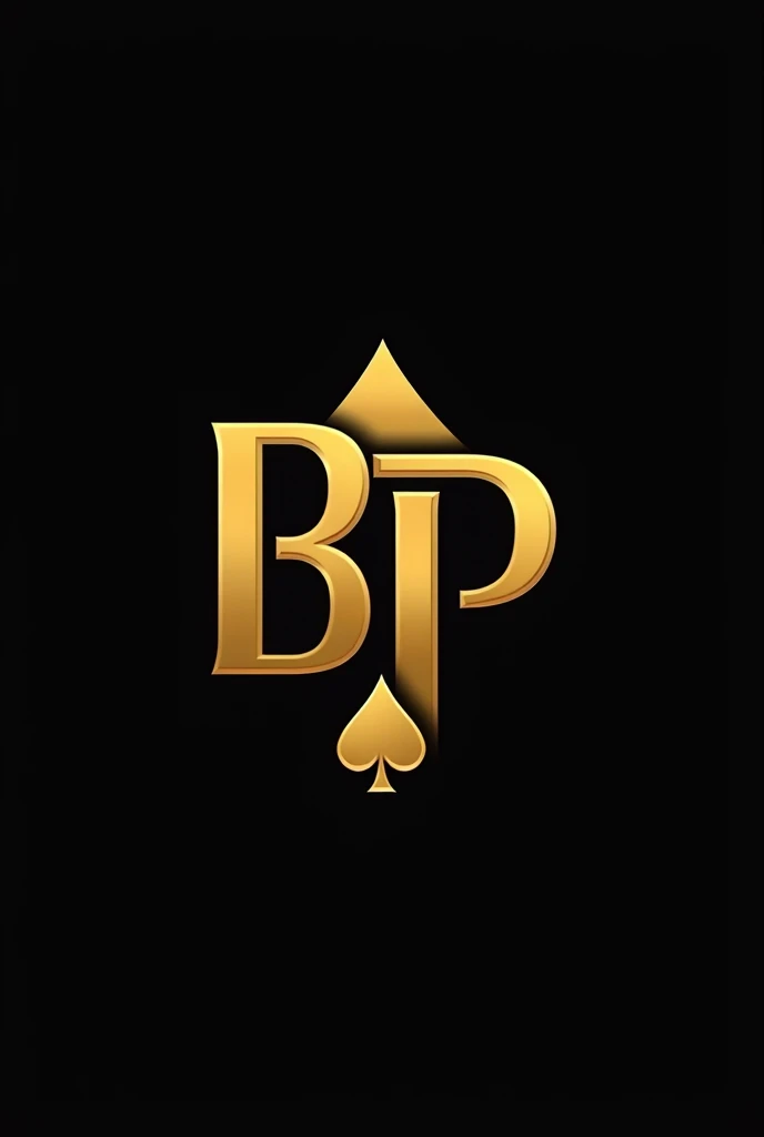 Create a modern and minimalist logo in gold for a poker event that incorporates the letters 'BP' alongside the spade suit symbol (). The logo should be simple, clean, and professional, while conveying a sense of sophistication and elegance. It should also be appealing and memorable. Provide the design in a vector format (e.g., SVG, EPS) that can be easily resized and used across various media. Ensure that the design is unique and does not infringe on any existing trademarks or copyrights.