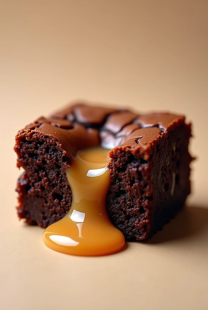 Dulce de leche in the middle of the brownie ((1 brownie)) 