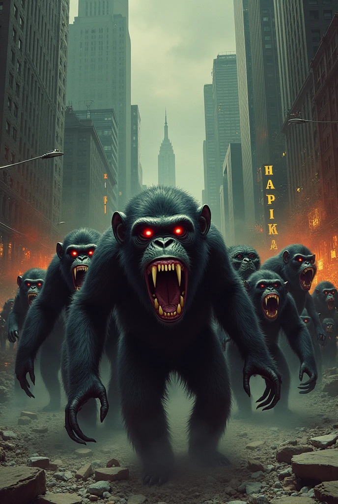 The monkey apocalipse Horror movie poster