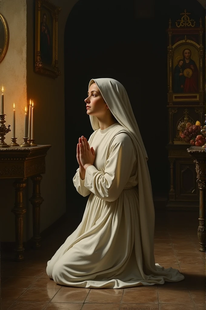 Saint Rose of Lima performing a fast