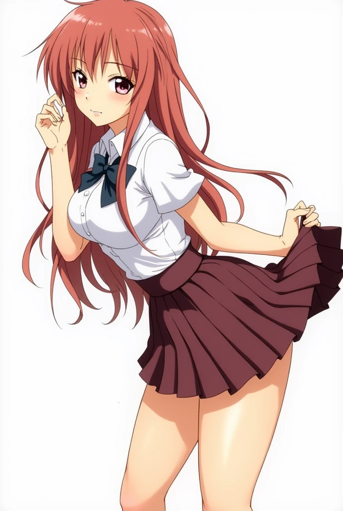 asuna yuuki with short skirt, bend over, erotic face