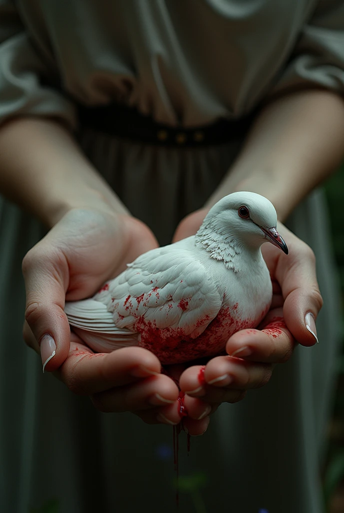 holding Bleeding Dove