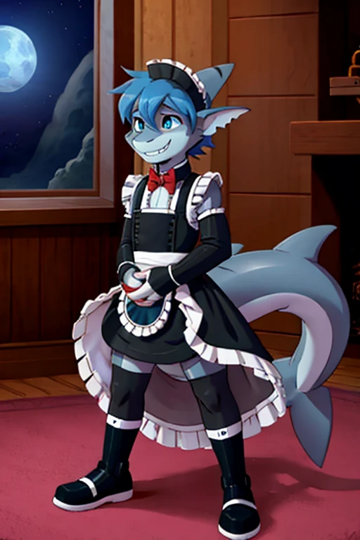 Shark boy wear Maid