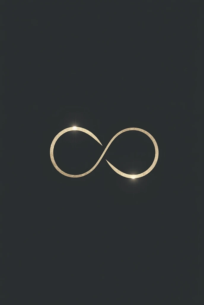 minimalist symbol using the moon and the infinity symbol