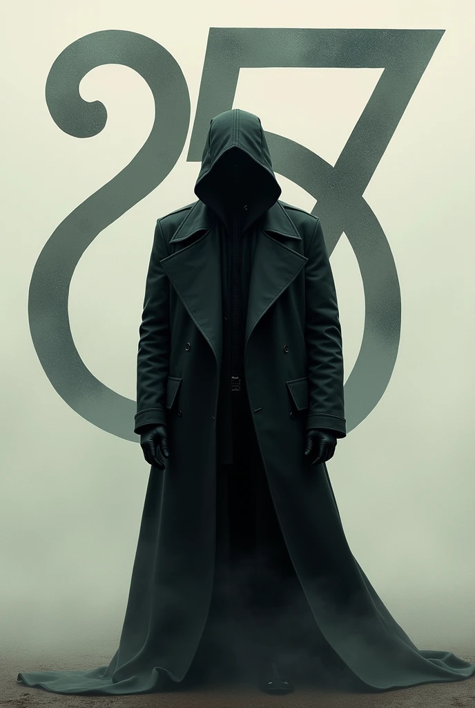 1,2,3,4,5,6, 7 numbers and a man with black pent coat 