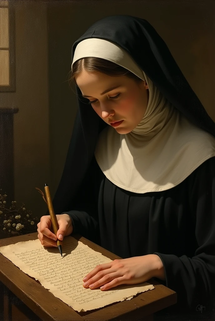 Saint Rose of Lima writing