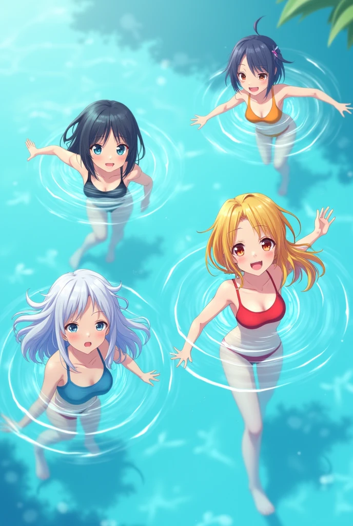2D swimming anime girls