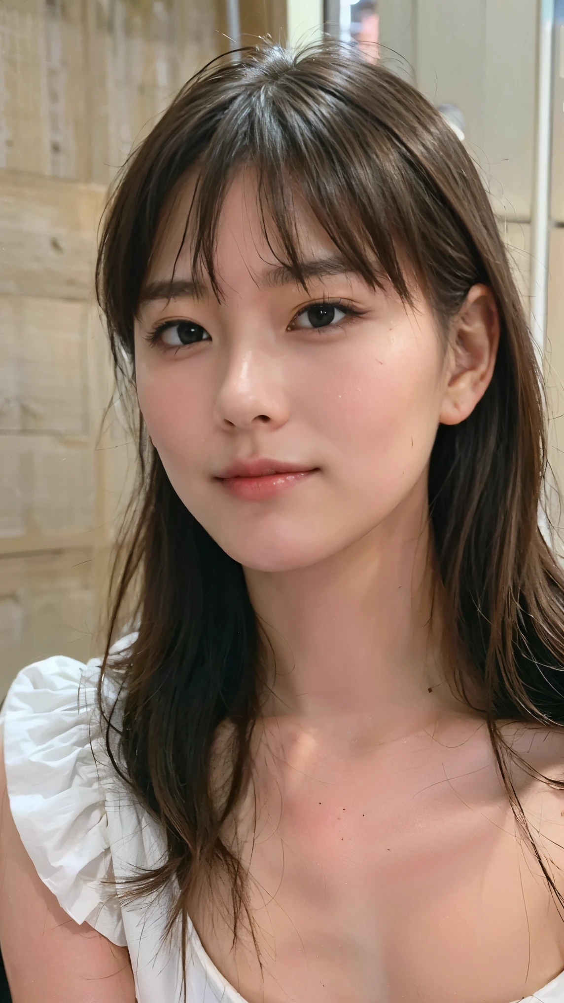 Everything modern:1.66, Cute Japanese Women Photos, smile, 20-year-old, Oil and hair balm for one-length straight hair:1.55, (photo Realistic:1.4), (hyper Realistic:1.4), (Realistic:1.3), (Smoother lighting:1.05), (Improving the quality of cinema lighting:0.9), 32K, 1 person,20-year-oldの, Realistic lighting, Backlight, The light shines on your face, Ray Tracing, (Bright light:1.2), (Improvement of quality:1.4), (Highest quality Realistic textured skin:1.4), fine grain, Detailed face,(smile:0), (Emphasis on face close-up:1.3), (Enhances the beauty of skin texture:1.1),((Extremely precise and accurate anatomy:1.0)), (Enhances the beauty of skin texture:1.1), Clean and glowing skin, mesh, thin:1.2, (Realistic:1.3), Realisticなライティング, (Smoother lighting:1.05), 32K, One Japanese woman, fine grain, Detailed face, (Film Grain:1.1),(Accentuates body lines:1.1), High resolution, Natural look, Kind eyes, Improves hair quality, Delicate light and shadow, Transparent muscles, Graceful pose, Beautiful Eyes, Sharp details, Soft light reflection, Beautiful contours, Delicate skin tone, Fine hair texture,Cute Japanese Women Photos,