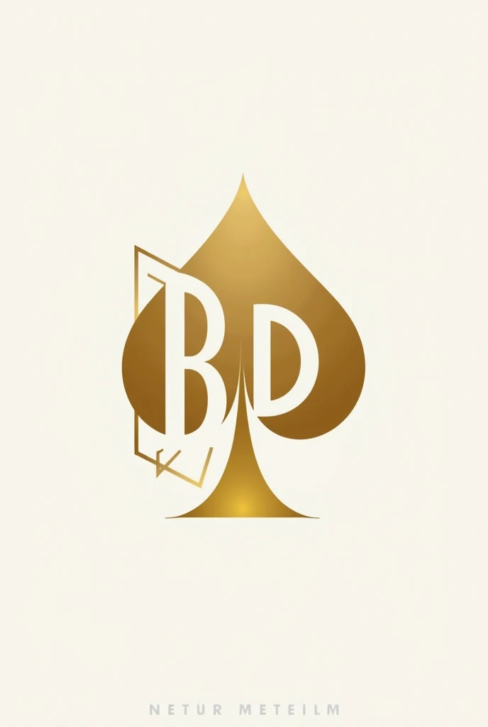 Create a modern and minimalist logo in gold for a poker event that incorporates the letters 'BP' in a contemporary style, where the letters creatively intersect. Include the spade suit symbol (). The logo should be simple, clean, and professional, conveying sophistication and elegance while being appealing and memorable. Provide the design in a vector format (e.g., SVG, EPS) that can be easily resized and used across various media. Ensure that the design is unique and does not infringe on any existing trademarks or copyrights.