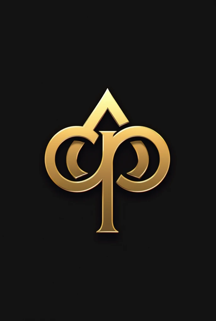 Create a modern and minimalist logo in gold for a poker event that incorporates the letters 'BP' in a contemporary style, where the letters creatively intersect. Include the spade suit symbol (). The logo should be simple, clean, and professional, conveying sophistication and elegance while being appealing and memorable. Provide the design in a vector format (e.g., SVG, EPS) that can be easily resized and used across various media. Ensure that the design is unique and does not infringe on any existing trademarks or copyrights.