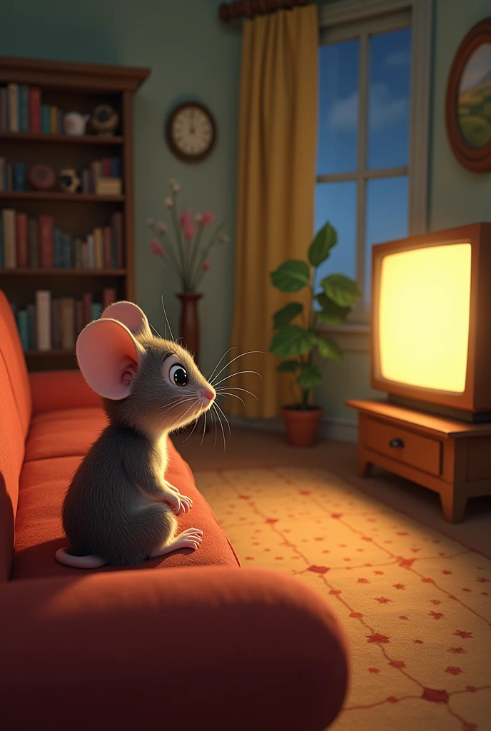  watching a television watching Stuart Little 