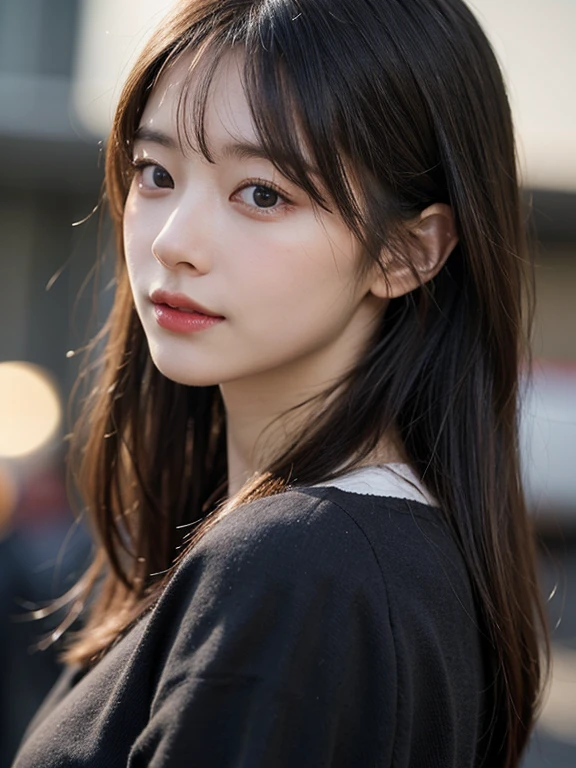 (masterpiece:1.3), (8k, Realistic, RAW Photos, Best image quality: 1.4), 、(Random Hairstyles:1.2)、Highly detailed face、Attention to detail、double eyelid、Sharp focus:1.2、Beautiful woman:1.4、Light brown hair、Highest quality、masterpiece、Ultra-high resolution、(Realistic:1.4)、Highly detailed and professional lighting、Brown Knight、thin、A sparkling smile、Long black hair、Deadly position、Beautiful Skin、Random Pause、Shiny Hair、Natural pose