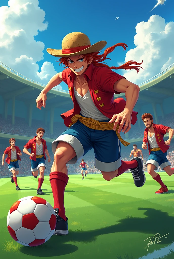 Shanks playing football 