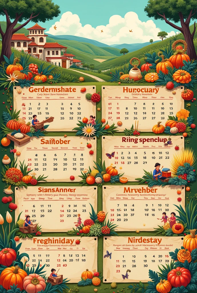 Create an agro-festive calendar 