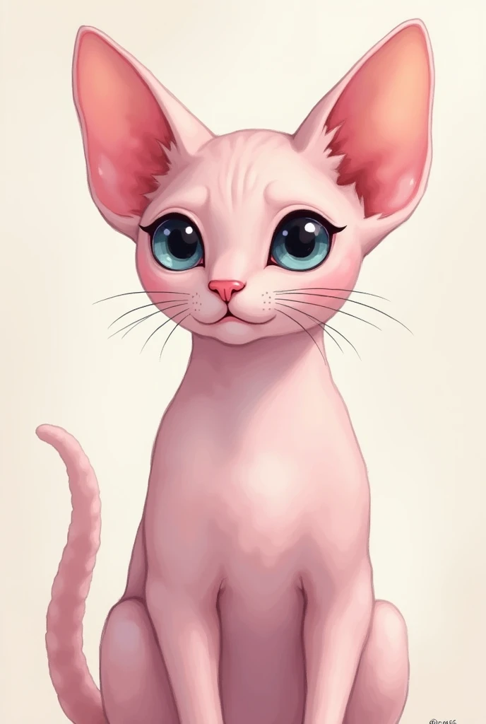 draw a beautiful pink hairless pussy