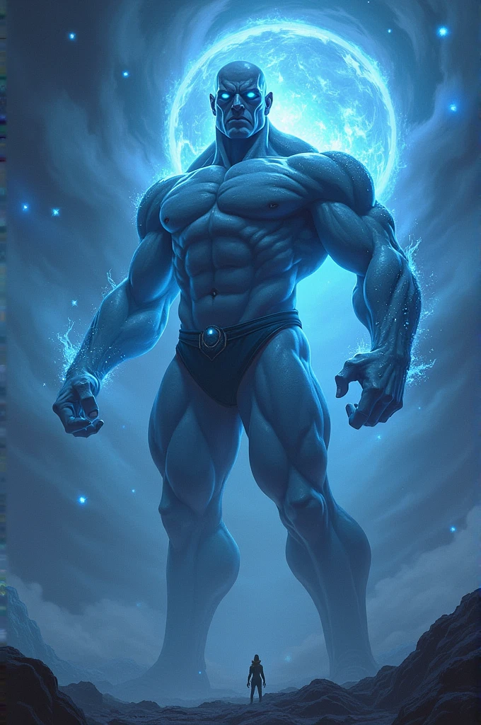 Planet Uranus represented in a man with an athletic body