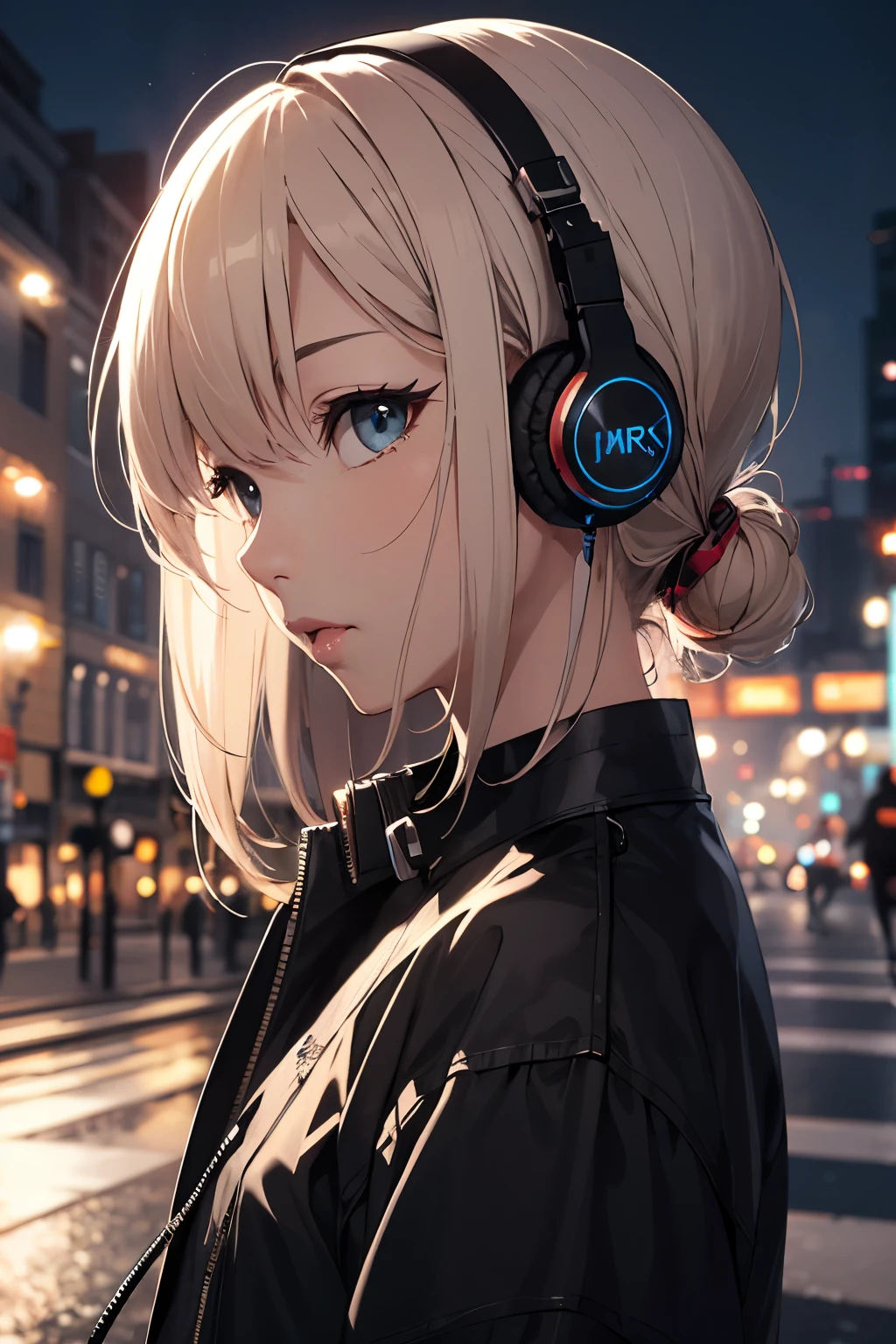 earphone、calm down、night、